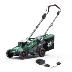 Webb Eco WEV20LM33B4 20V 33cm (13") Cordless Rotary Lawnmower (4Ah Battery & Charger included)